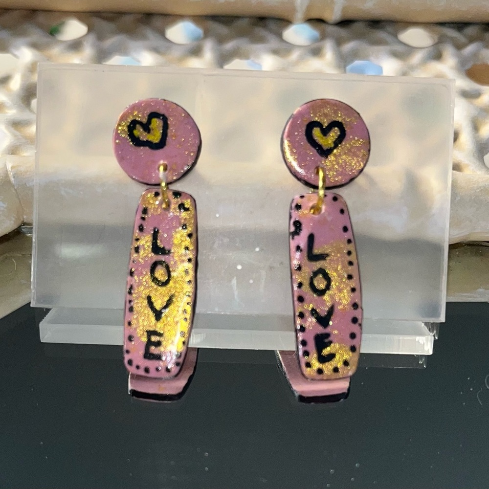 Handmade polymer clay earrings
